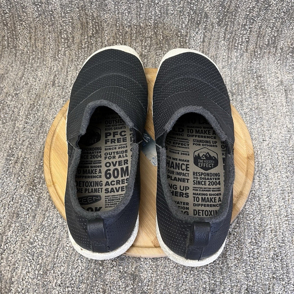 Keen Howser II Black Leather Perf Slip On Shoes Men Size 12 Loafers Hike Harvest - Picture 5 of 10